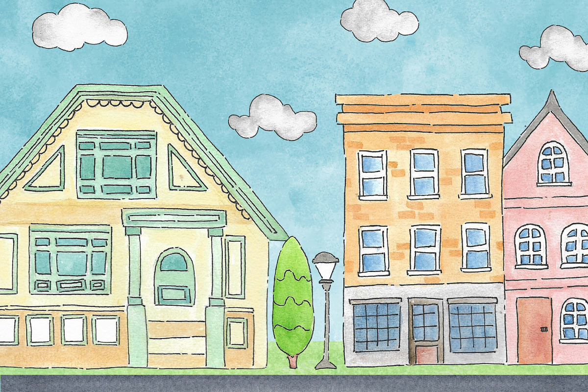Home Sweet Home Watercolor Mini Set, an Illustration by An Design (Photo 3 of 7)