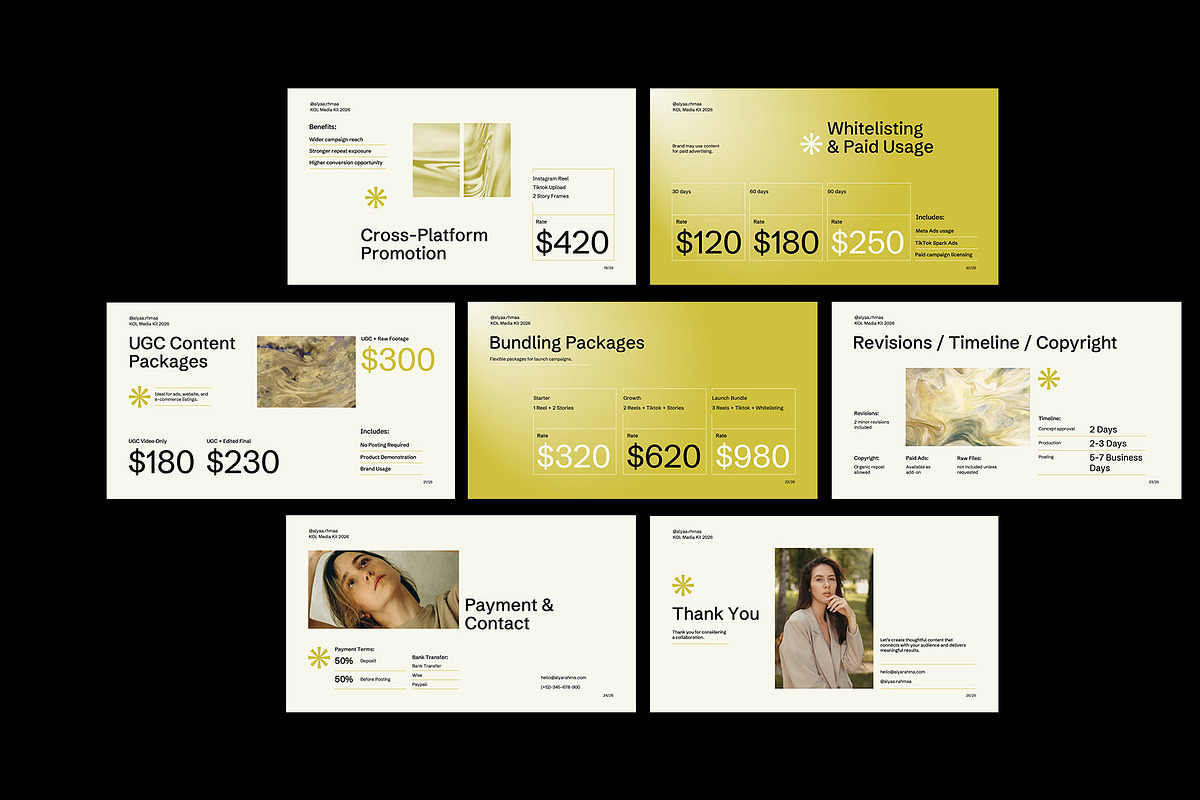 Gradient Minimal KOL Media Kit KEY, a Presentation Template by Neermana (Photo 4 of 4)