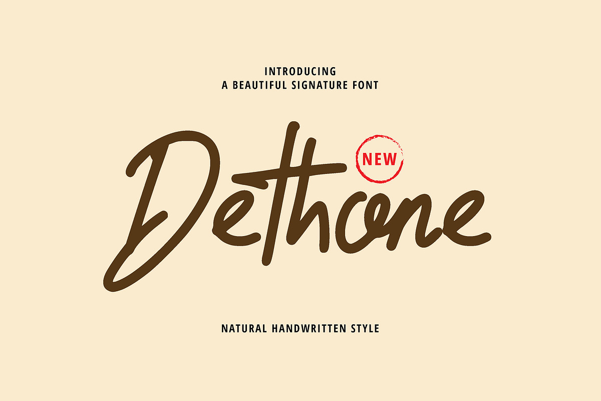 Dethone Signature, a Handwritten Font by Eltypesstudio (Photo 1 of 11)