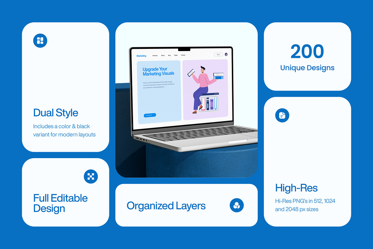 Marketing Illustrations, a Technology Illustration by Brickclay (Photo 2 of 13)