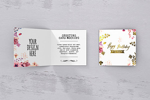 Square Greeting Card Mockups