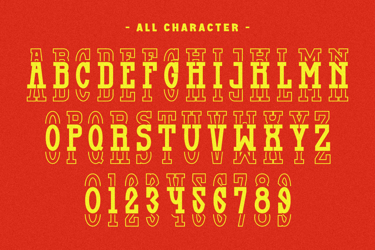 Famous Stacked - Vintage Typeface, a Slab Serif Font by Pian45 Studio (Photo 2 of 6)