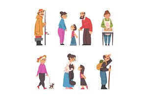 Grandpa and Grandma Engaged in, a Person Illustration by TopVectors