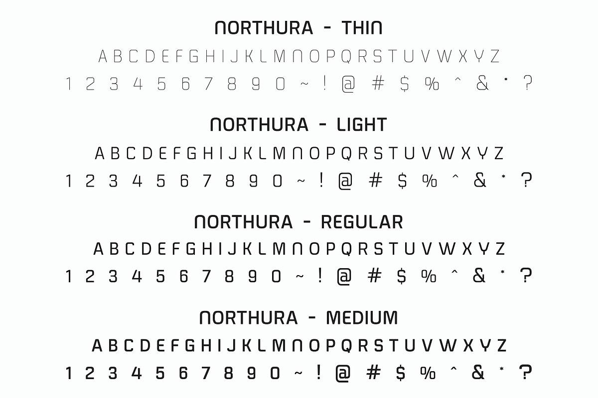 Northura - Modern Sans, a Sans Serif Font by HipFonts (Photo 2 of 10)