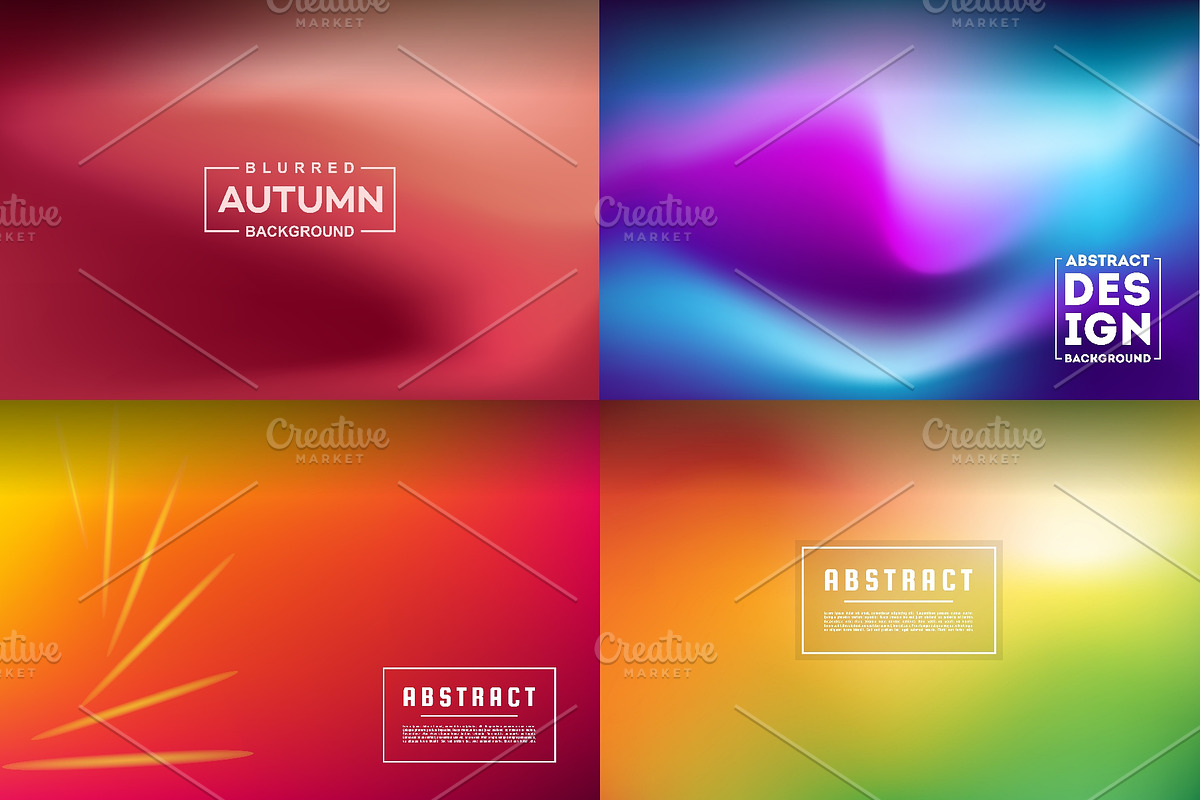 Set of blurred gradient mesh vector, a Background Graphic by Lucky Creative (Photo 2 of 6)