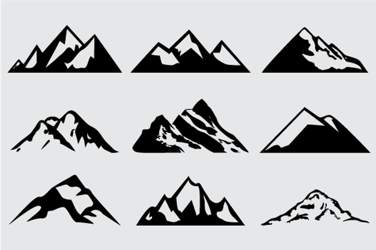 Mountain Shapes For Logos Vol 5, a Shape Add-On by LovePowerDesigns (Photo 1 of 3)