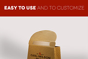 Logo on cardboard box mockups, an Advertising Mockup by Illusiongraphic (Thumbnail 3 of 5)
