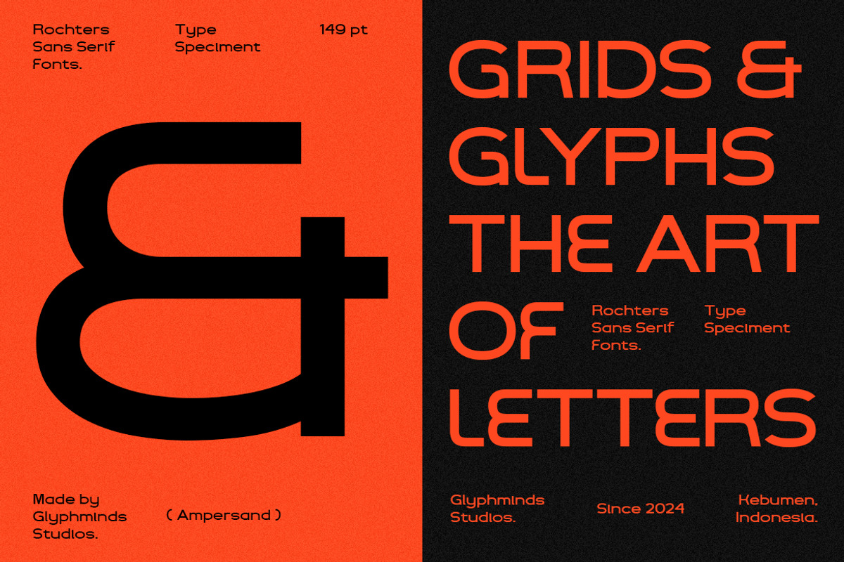 Rochters Font, a Sans Serif Font by Glyphminds Studios (Photo 4 of 10)