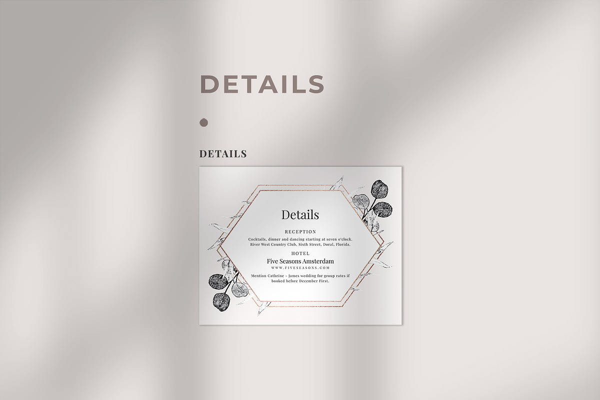 Eucalyptus & Geometric Wedding Suite, an Invitation Template by Azka Creative (Photo 4 of 4)