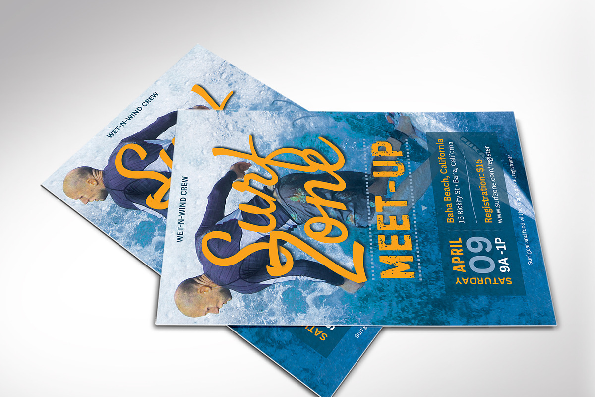 Surf Meet-Up Flyer Template preview 7