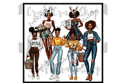 Black Woman Easter Clipart, an Illustration by CraftCrateShop (Thumbnail 4 of 6)