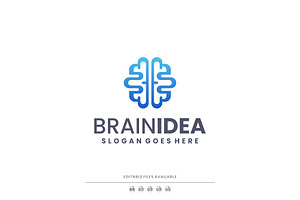 Gradient Modern Brain Idea Logo, a Branding & Logo Template by Artnivora.Std