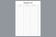 Home Work Plan Study Planning Page,, a Stationery Template by shahsoft (Thumbnail 2 of 2)
