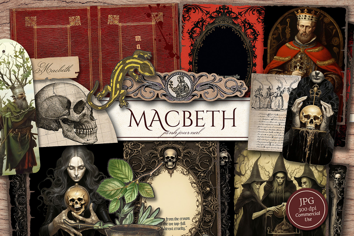 Macbeth Scrapbook Kit, a Person Illustration by Secret Helper (Photo 1 of 8)