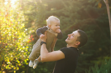 Father with baby boy outdoor, a Person Photo by Elena Vagengeim