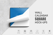 Wall Calendar Square Mock-Ups, a Mockup by Kongkow (Thumbnail 1 of 8)