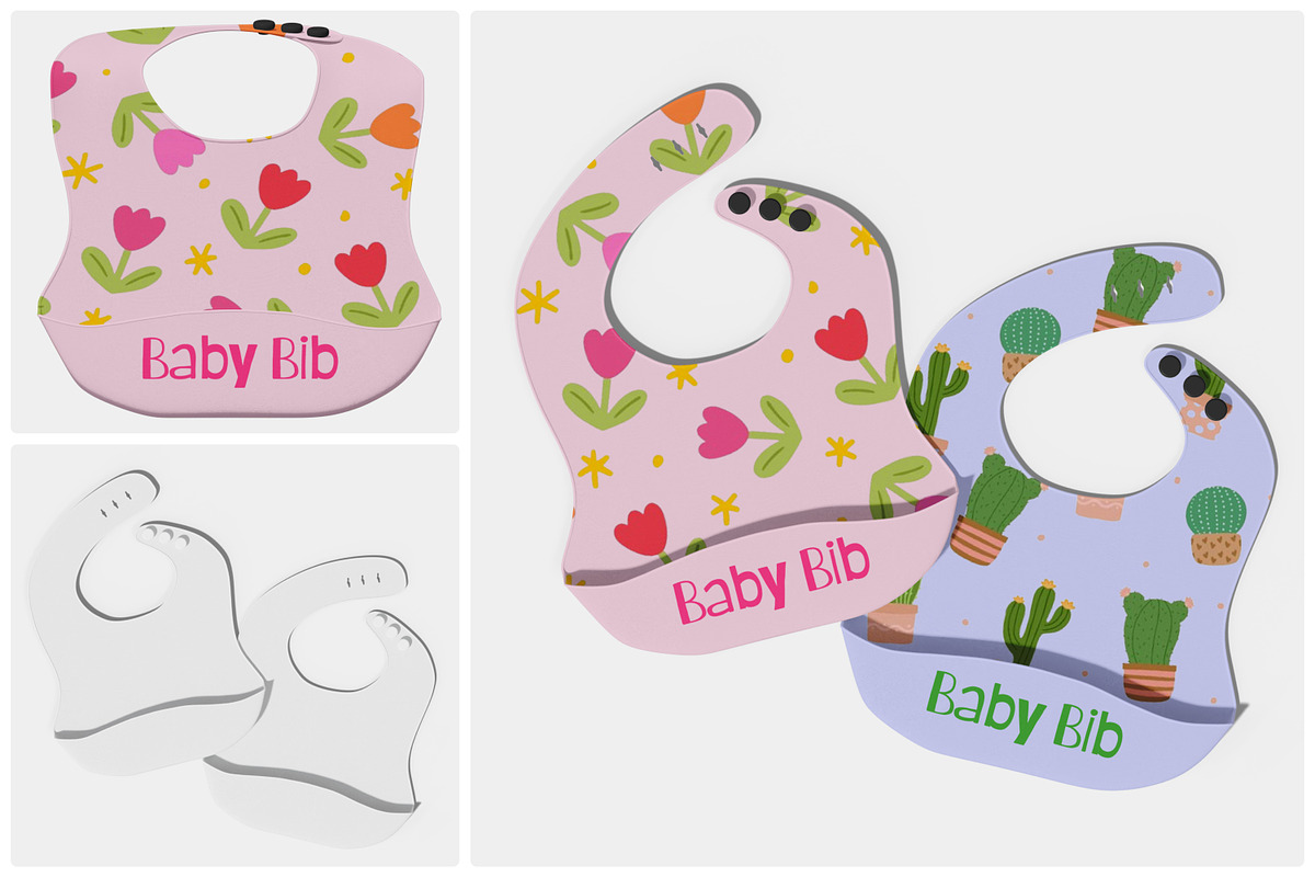 Baby Bib Mockup, a Merchandise Mockup by Unerispace (Photo 1 of 4)