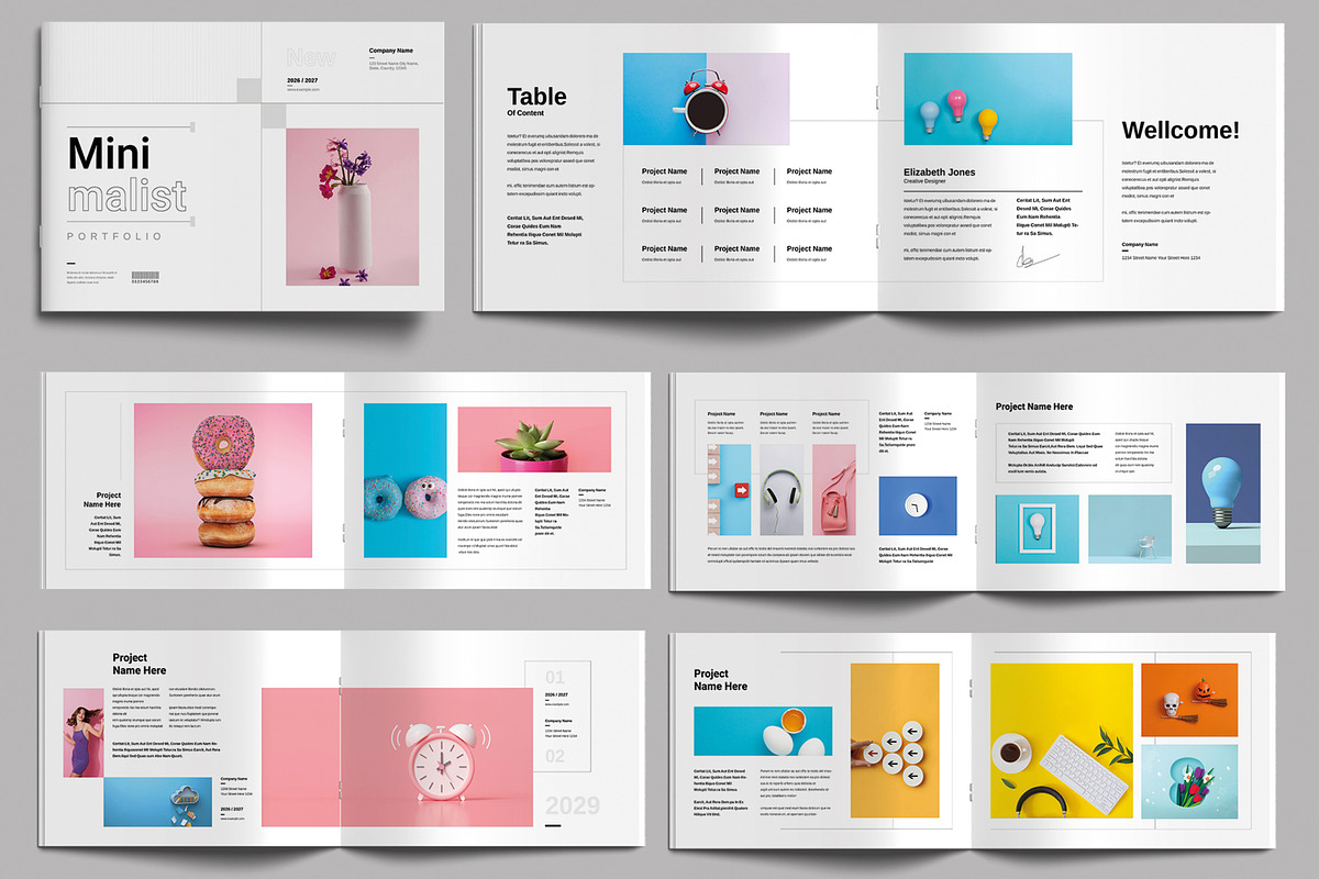 Minimalist Portfolio Template Layout, a Brochure Template by MightyDesign (Photo 1 of 6)