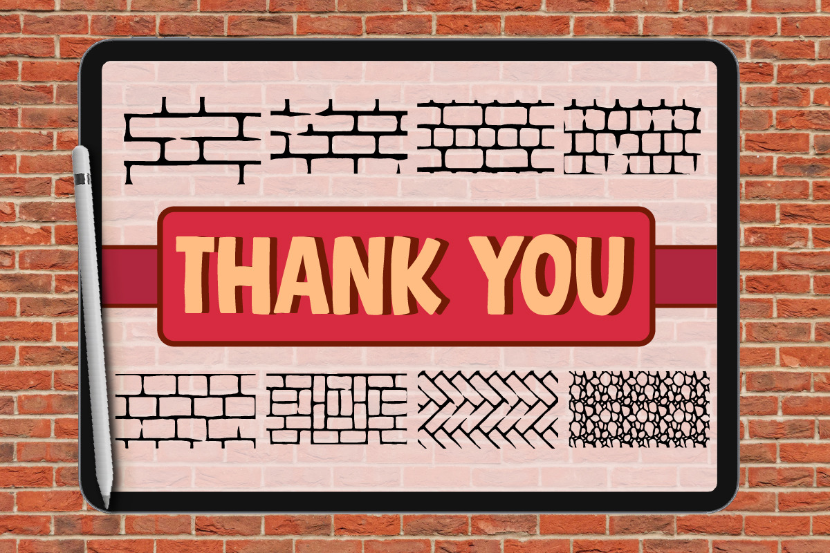 Brick Pattern Brush for Procreate, a Brush Add-On by vectstudio (Photo 3 of 3)
