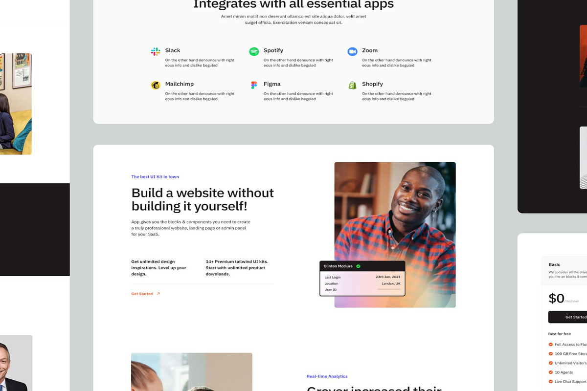 Fluxy Multi layout Framer, a Landing Page Template by Lumina_ui_ux202 (Photo 4 of 6)