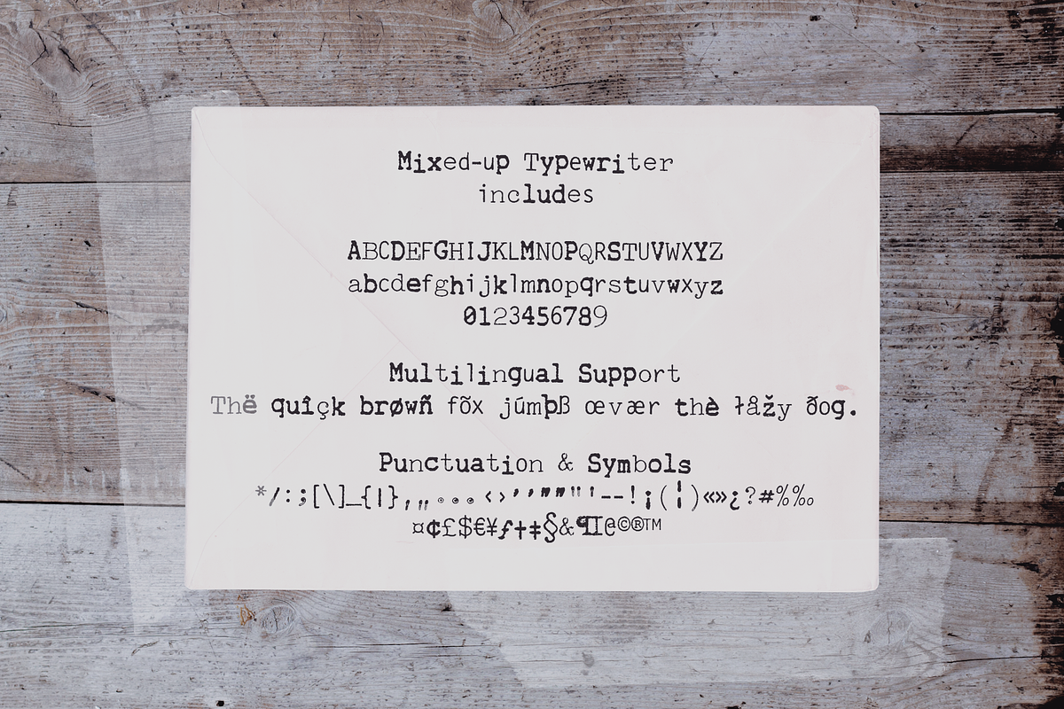 Mixed-up SVG Typewriter Font, a Serif Font by Ana's Fonts (Photo 2 of 9)