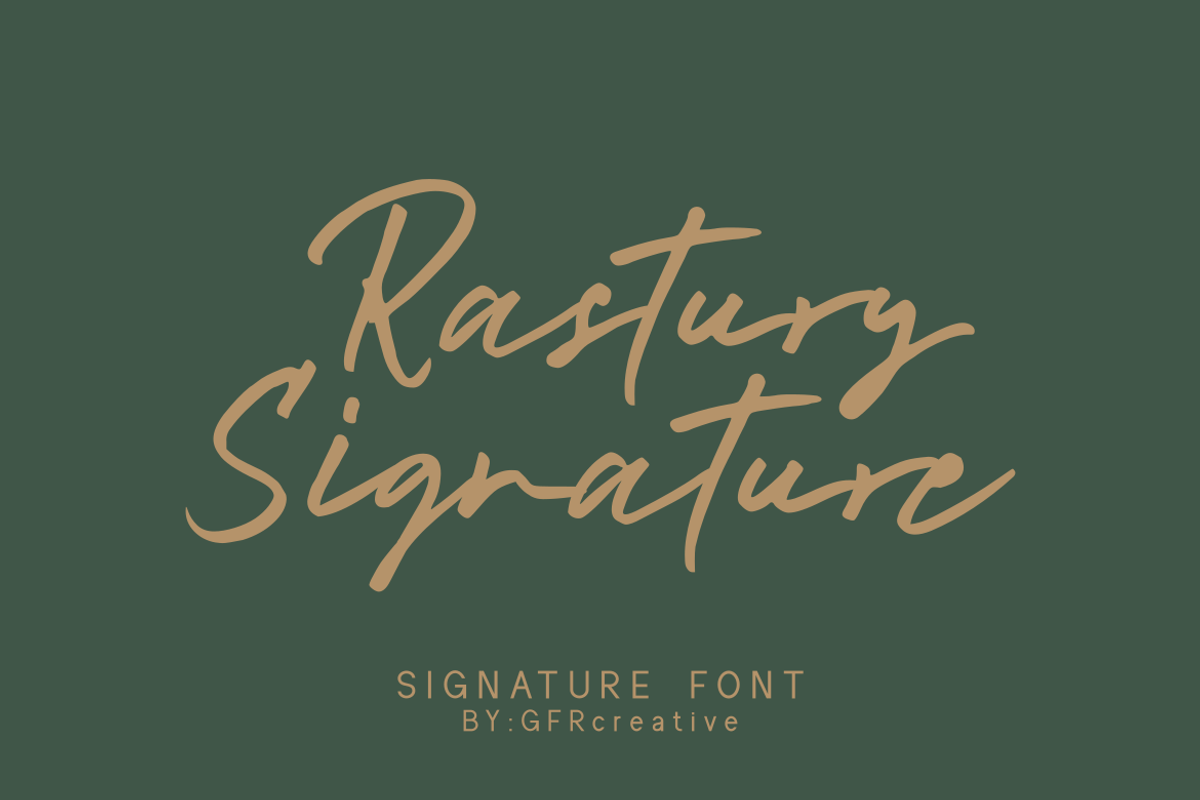 Rastury Signature - Signature Font, a Script Font by GFRcreative (Photo 1 of 6)