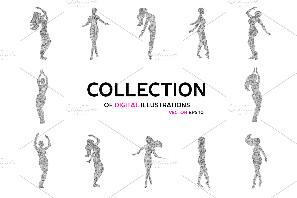 Abstract vector woman silhouettes, a Technology Illustration by Julvil (Photo 4 of 4)