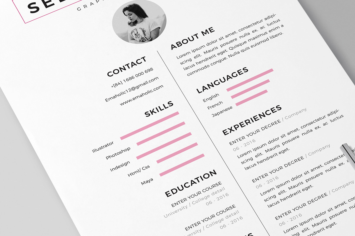 Professional CV - Cover Letter, a Resume Template by Emaholic Template (Photo 5 of 6)