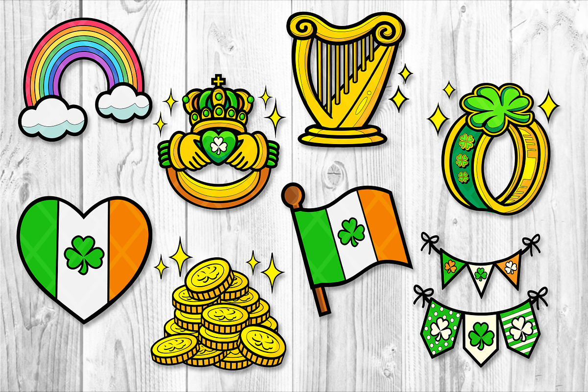 St.Patrick Clipart Set Color Version, an Illustration by V Design Creator (Photo 6 of 8)