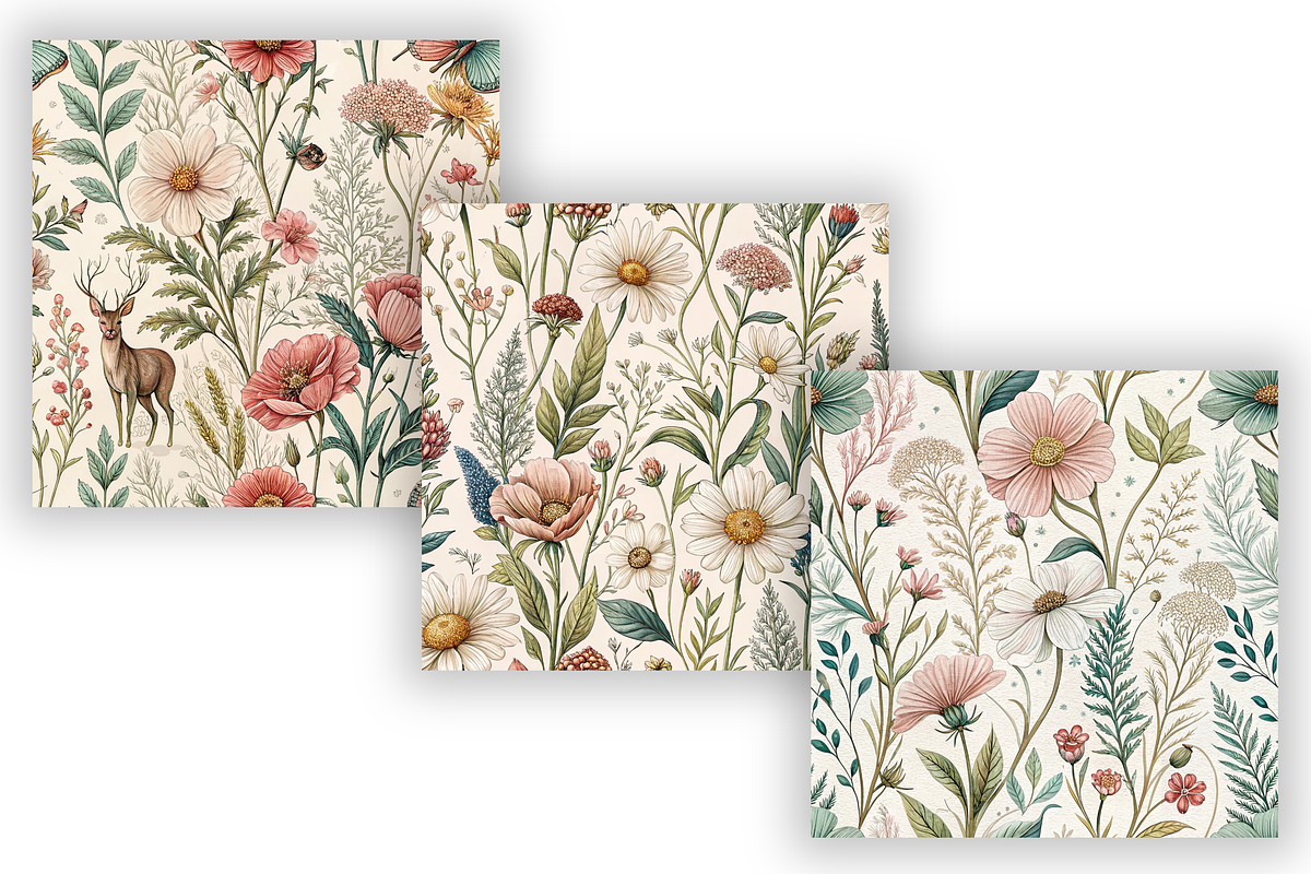 Wildflowers Book Cover Pattern, a Pattern Graphic by FloridPrintables (Photo 4 of 9)