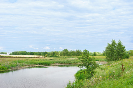 A beautiful, serene landscape with a, a Nature Photo by AlexBush