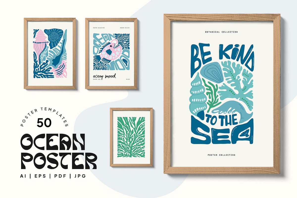 Groovy Ocean | Poster Builder, an Object Graphic by KetteCreate (Photo 6 of 16)
