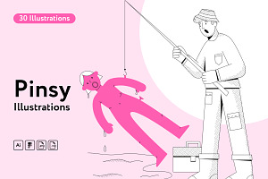 Pinsy Error Illustrations