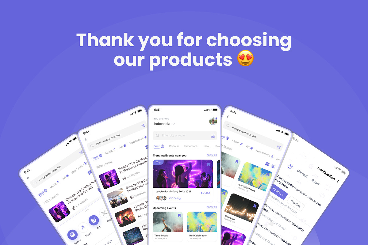 Event Booking App UI KIT, an UI Kit Template by Muhammad_Ahmad (Photo 8 of 8)