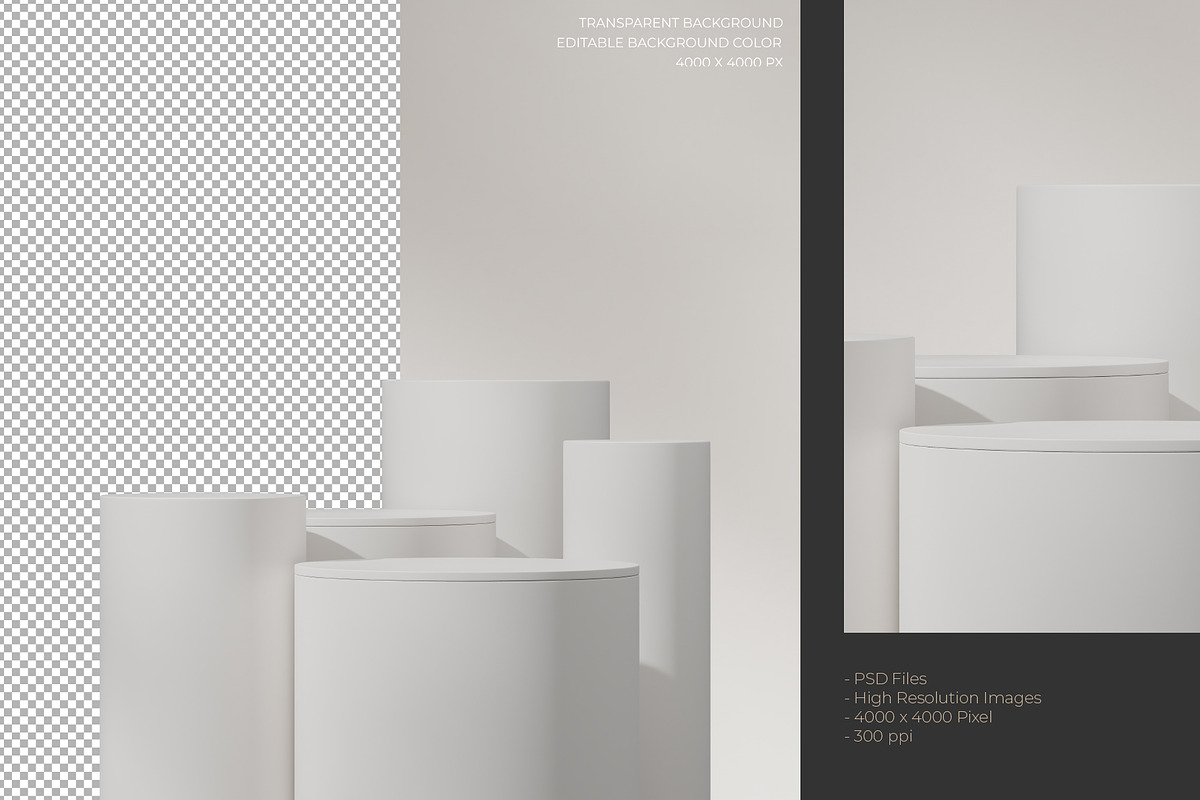 5 Podium with Transparent Background, a Background Graphic by faustudio (Photo 7 of 7)