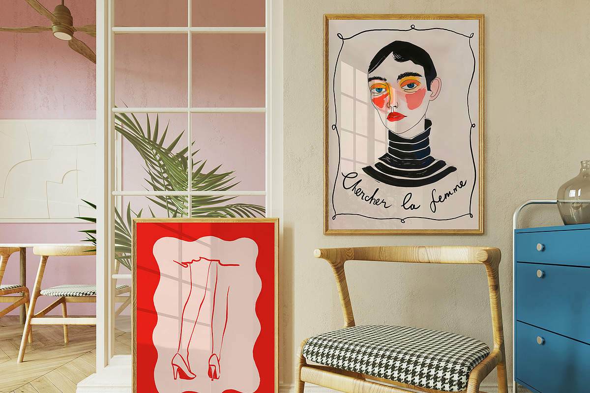 MODERN WALL ART GALLERY mixed prints, a Background Graphic by alenaganzhela (Photo 7 of 11)