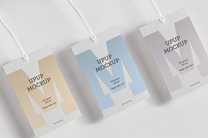 Clothes label tag blank white mockup
