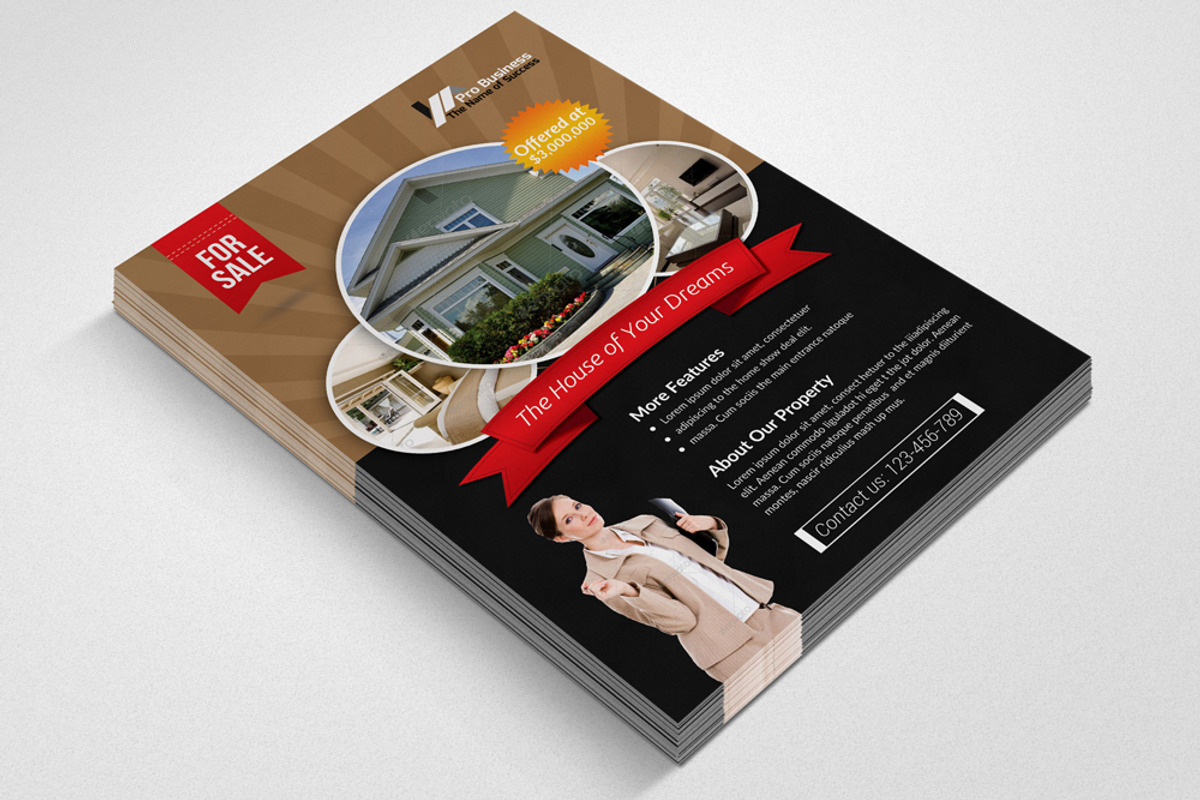 Real Estate Agency PSD Flyer, a Flyer Template by Business Flyers (Photo 2 of 4)