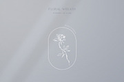 Floral wreath, flower monogram frame, an Illustration by Summer Nightingale Art (Thumbnail 4 of 8)