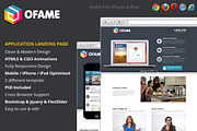 oFame Application Landing Page, a Landing Page Template by IQSIR (Thumbnail 1 of 5)
