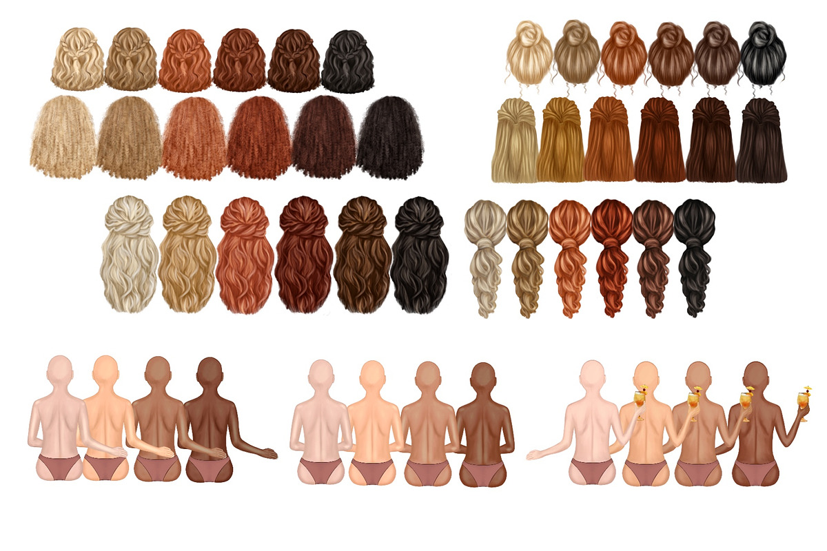 Best Friends Clipart. DIY Portrait, a Person Illustration by ColorfulPT (Photo 5 of 5)