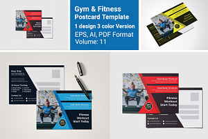 Fitness & GYM Post Card Template