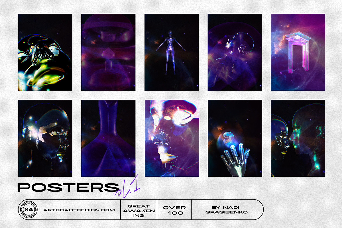 COSMIC AWAKENING 3D Objects & Poster, a Wallpaper Graphic by nadispasibenko (Photo 5 of 18)