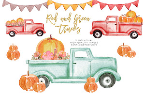 Pumpkin Truck Clipart