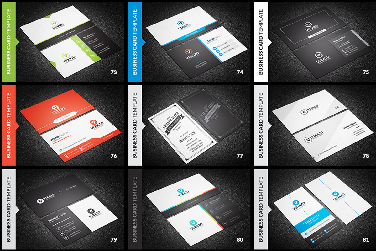 150 Mega Business Cards Bundle, a Business Card Template by Verazo (Photo 13 of 18)