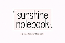 Sunshine Notebook | Cute Font