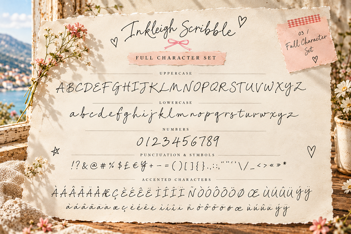 Inkleigh Scribble – Handwritten Font, a Handwritten Font by Designertale (Photo 3 of 10)