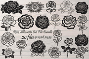 Rose Silhouette File Bundle, a Decorative Illustration by Designer_Momina (Thumbnail 1 of 21)