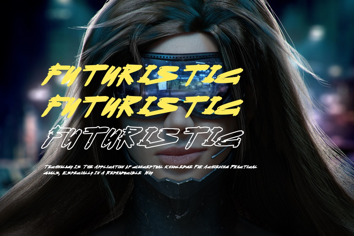 Zerowax - Tech Textured Font, a Handwritten Font by Dhabee (Photo 11 of 12)