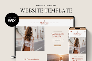 Blog, Podcast Wix Website Template